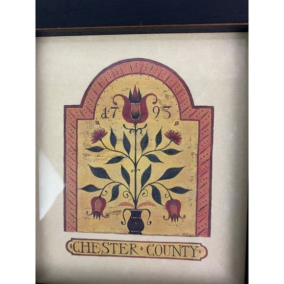 Pennsylvania Traditions Black Wooden Framed Crest "Chester County" 7" x 7 3/4"h - Picture 4 of 5